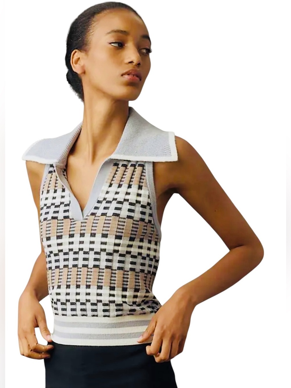 MAEVE For ANTHROPOLOGIE Halter POLO Sweater Tank.